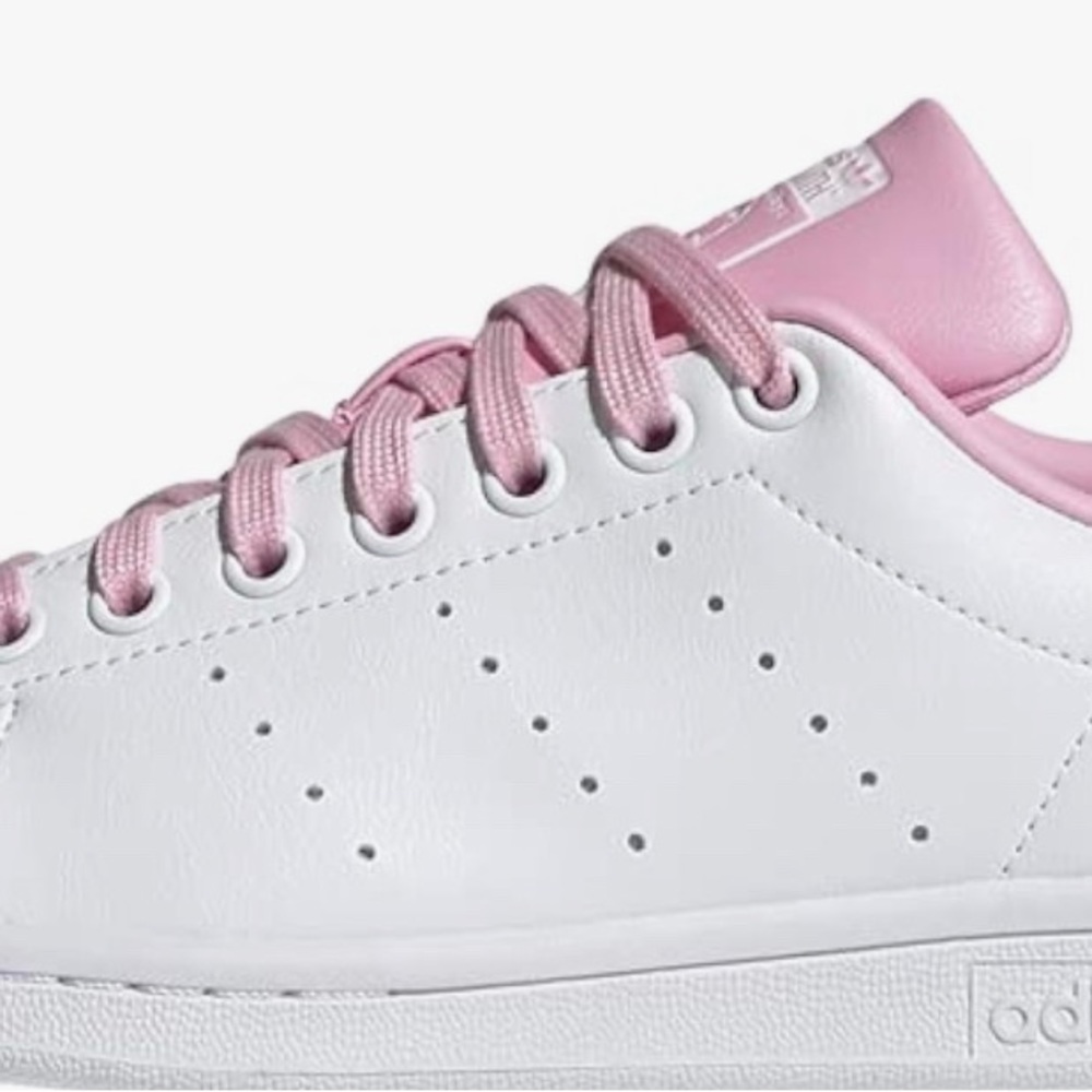 Adidas White and Pink Sneakers with Minimalist Design - Picture 1 of 8
